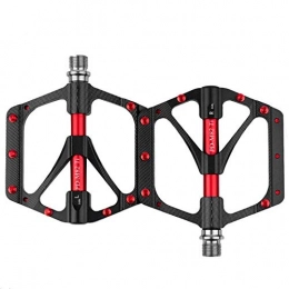 VSEQQQ Spares VSEQQQ Bicycle Pedals, Lightweight and Non-slip Durable Mountain Bike Pedals with Titanium Alloy Bearing Pedals with Large Treads Palin Riding Ankles