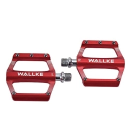 W Wallke Spares W Wallke Mountain Bike Aluminum Alloy Pedal Light Weight (Red)