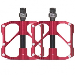 WANGLXFC Spares WANGLXFC Durable Ultra-Light Pedals, MTB BMX Road Bike Trekking Anti-Slip Pedals, Mountain Bike Bicycle Pedals Cozy, Red