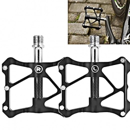 WBias&Belief Mountain Bike Pedal WBias&Belief Bike Pedal, 9 / 16'' Aluminum Durable Sealed Bearing, Lightweight Bicycle Flat Pedals, Carbon Fiber Sealed Bearing Pedals for Most Bikes BMX MTB Mountain Road Bike, One Size Black