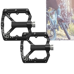 WBias&Belief Spares WBias&Belief Bike Pedals, Aluminum Alloy Bicycle Pedals, Mountain Bicycle Pedals with Removable Anti-Skid Nails, Lightweight Nylon Composite Bicycle Flat Pedals for Most Bikes, One Size Black