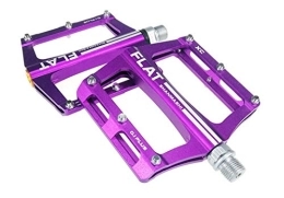 WENYOG Spares WENYOG Bike Pedals Mountain Bike 8 Colors Platform Alloy Road Bike Pedals Ultralight MTB Bicycle Pedal Bike Accessories 06 (Color : Purple)