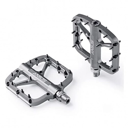 WENYOG Spares WENYOG Bike Pedals Mountain Bike Pedals Platform Bicycle Flat Alloy Pedals 9 / 16" Sealed Bearings Pedals Non-Slip Alloy Flat Pedals (Color : A012 Tit)