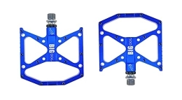 WENYOG Spares WENYOG Bike Pedals Ultralight Flat Foot Mountain Bike Pedals MTB CNC Aluminum Alloy Sealed 3 Bearing Anti Slip Bicycle Pedals Bicycle Parts 06 (Color : Blue)