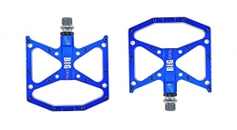 WENYOG Spares WENYOG Bike Pedals Ultralight Flat Foot Mountain Bike Pedals MTB CNC Aluminum Alloy Sealed 3 Bearing Anti Slip Bicycle Pedals Bicycle Parts (Color : Blue)