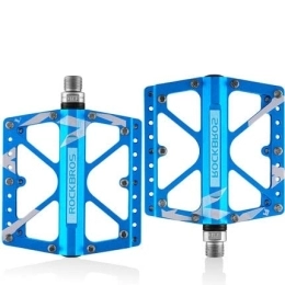 WENZI9DU Spares WENZI9DU Cycling Pedals Road Mountain Aluminum Alloy Ultralight Bicycle Pedal BMX Bike Pedal Flat Sealed 3 Bearing Bicycle Parts (Color : Blue)