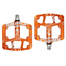 WFEI Spares WFEI Bike Pedals, Aluminum Alloy Sealed Bearing Anti-Slip Bicycle Pedals Flat Pedals Ultralight Mountain Bike Pedals MTB Bicycle Parts, Orange