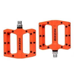 WGZNYN Mountain Bike Pedal WGZNYN Bike Pedals 355g Ultralight Mountain Bike Pedal BMX Bicycle Flat MTB Pedal Fixed Gear Nylon Carbon Fiber Platform Cycling Accessories Mtb Pedals (Color : Orange)
