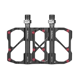 WHCL Spares WHCL 3 Bearings Bicycle Pedal, Quick Release Road Bicycle Pedal, Ultralight Mountain Bike Pedals, Carbon Fiber MTB Pedal, Black, Road