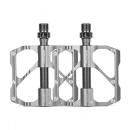 WHCL Spares WHCL 3 Bearings Bicycle Pedal, Quick Release Road Bicycle Pedal, Ultralight Mountain Bike Pedals, Carbon Fiber MTB Pedal, Silver, Road