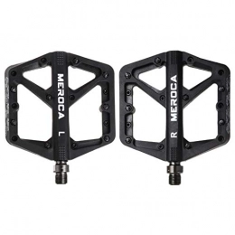 WINOMO Spares WINOMO 1 Pair Bike Pedals Anti-Skid Mountain Road Bicycle Flat Pedal Steel Bike Treadle for Travel Cycle-Cross Bikes Accessories Black