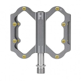 WJH Spares WJH Mountain Bike Pedals, Bicycle Pedals 9 / 16 Inches with Aluminum Alloy Titanium Alloy Shaft Bearing Pedals Bicycle Spare Parts, Outdoor Riding Equipment, Chrome