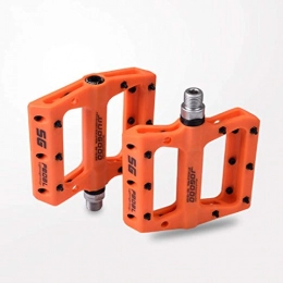 WJH9 Spares WJH9 Road Bike Bearing Pedal, New super hard super strong material(9 / 16" Thread) 2020 style Nylon Fiber Stable Big Tread 1 Pair, Orange