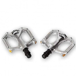 WJTMY Spares WJTMY Road Bike Anti-skid Palin Aluminum Alloy Pedals Mountain Bike Ultralight Bearing Pedals Universal Accessories (Color : Silver)