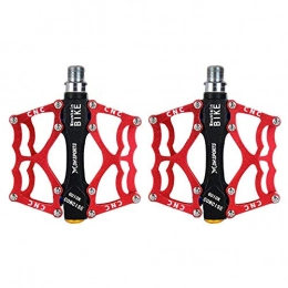 Womdee Mountain Bike Pedal Womdee Lightweight Mountain Bike Pedals, Durable And Non-Slip 9 / 16 Inch Bicycle Platform Flat Pedals For Mountain Cycling Road Bicycles, Red