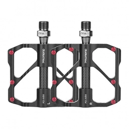 WOXING Spares WOXING MTB Aluminum Alloy Bicycle Pedals, Road Shaft Diameter 9 16 Inches Bike Pedals, BMX Outdoor Bicycles, Cleats-Mountain black 114 * 84 * 94mm