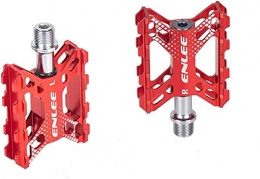 wsbdking Spares wsbdking Bike Pedals Bike Pedals Aluminum Alloy Bearing Pedal For Folding Bike Mountain Bike (Color : Red)
