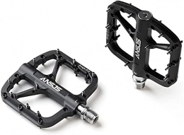 wsbdking Spares wsbdking Bike Pedals Mountain Bike Pedals Platform Bicycle Flat Alloy Pedals 9 / 16 (Color : A012 Black)