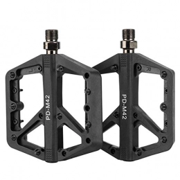 WSDSB Spares WSDSB MTB Pedals Mountain Bike Pedal, Nylon Fiber Lightweight Non-Slip Wide Platform Cycling Pedal 9 / 16 Inch Thread Universal Spin Pedals