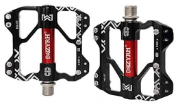 WSGYX Spares WSGYX 1 Pair Bike Pedals Mountain Road Bicycle Flat Platform MTB Cycling Aluminum Alloy Bike Pedals (Color : Black)