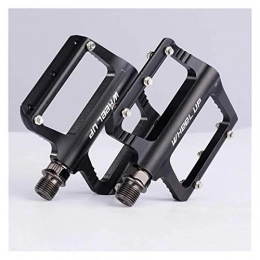 WSGYX Mountain Bike Pedal WSGYX 1 Pair Ultra-light Bicycle Pedals Mountain Bike Flat Pedals Non-Slip Aluminum Alloy Flat Pedals Road Cycling MTB Bike Accessories Bike Pedals (Color : Black)