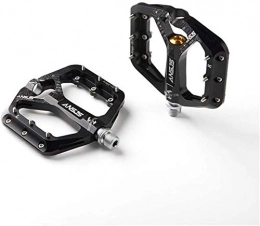 WSGYX Spares WSGYX 3 Bearings Mountain Bike Pedals Platform Bicycle Flat Alloy Pedals 9 / 16" Pedals Non-Slip Alloy Flat Pedals Bike Pedals (Color : Black)