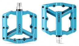 WSGYX Spares WSGYX Ultralight Flat MTB Pedals Nylon Bicycle Pedal Mountain Bike Platform Pedals 3 Sealed Bearings Cycling Pedals for Bicycle Bike Pedals (Color : Blue)