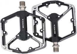 WTfbeusd Mountain Bike Pedal WTfbeusd Mountain Bike Pedals, Aluminum Alloy Bicycle Platform Flat Pedals, 9 / 16" Cycling Sealed Bearing Pedals, for MTB Road Bike (Colour Name : Black)
