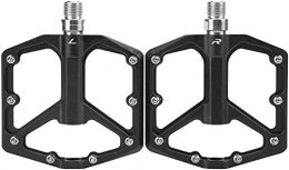 WTfbeusd Spares WTfbeusd Non?Slip Pedals, Hollow Design Mountain Bike Pedals DU Bearing System Micro?groove Design for Outdoor (Colour Name : Black)