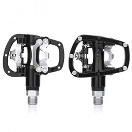 WULIHONG Mountain Bike Pedal WULIHONG-pedalMtb Mountain Road Bike Clipless Pedals With Cleats Spd Compatible Bicycle Aluminum Alloy Self-locking Pedal black