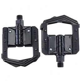 WYDMBH Spares WYDMBH Bike Pedals Folding Bicycle Pedals Mountain Bike Padel Aluminum Folded Bicycle Parts (Color : F265 Black Aluminum)