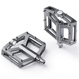 WYDMBH Mountain Bike Pedal WYDMBH Bike Pedals Sealed Bearing Mountain Bike Pedals Platform Bicycle Flat Alloy Pedals 9 / 16" Pedals Non-Slip Alloy Flat Pedals (Color : A015 Titanium)
