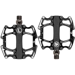 WYJW Spares WYJW Bike Pedals, New Aluminum Antiskid Durable Mountain Bike Pedals Road Bike Hybrid Pedals for 9 / 16 inch, Black