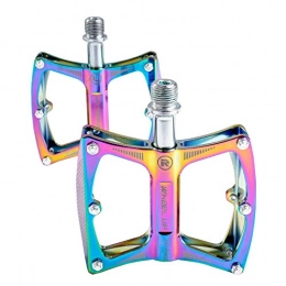 Xcmenl Spares Xcmenl Pedal 9 / 16 Bicycle Pedal Non-Slip Mountain Bike Pedals, Ultra Strong Colorful Aluminum Alloy BMX Road Mountain Bike Bicycle BMX Road MTB Bicycle