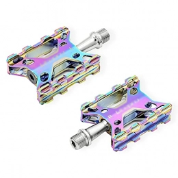 XGLIPQ Mountain Bike Pedal XGLIPQ Mountain Bike Pedals CNC Sealed Bearing Aluminium Alloy Flat Pedals 9 / 16 Road Bicycle Pedals for BMX MTB Bike Colorful bicycle pedals universal bicycle accessories