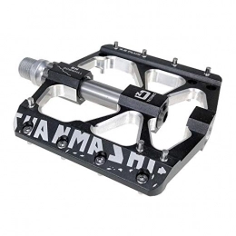 Xhtoe Mountain Bike Pedal Xhtoe Pedals Outdoor Fashion Mountain Bike Pedals 1 Pair Aluminum Alloy Antiskid Durable Bike Pedals Surface For Road BMX MTB Bike 4 Colors (SMS-4.6 PLUS) Bicycle Pedal (Color : Black)