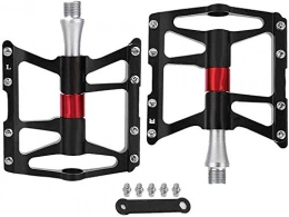 XHUENG Spares XHUENG Bike Pedal 1 Pair of Aluminum Alloy Mountain Road Bike Pedals Lightweight Bicycle Replacement Parts, Color:Black (Color : Black)
