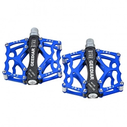 xiaokesong Spares xiaokesong reg;Pair Mountain Bike Bicycle CNC Aluminum Alloy Super Light Pedal Plate (Blue)