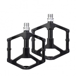 XIEZI Spares XIEZI Bicycle Cycling Bike Pedals Bike Lightweight Mountain Bike Bicycle Pedals Aluminum Alloy Big Foot For MTB Road Bike Bearing Pedals Bicycle Bike Adapter Parts mountain (Color : Black)