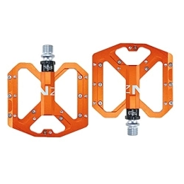 XINGYAN Spares XINGYAN CNC flat bicycle pedals MTB, Mountain Bike Pedals, Caliber 14mm Aluminum Lightweight 8 Bearings Bicycle Pedals for MTB BMX Road Bike (1 Pair), Orange