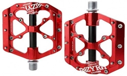 XinYiC Mountain Bike Pedals Platform Flat Bicycle Pedals Cycling Ultra SeaLED Bearing Aluminum Alloy Pedals Red