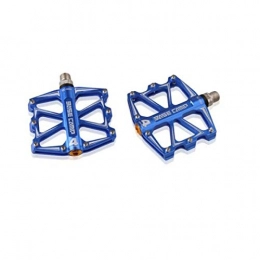 XIONGHAIZI Spares XIONGHAIZI Mountain Bike Pedals 9 / 16 Non-Slip Wide Bicycle Pedals High-Strength BMX Pedals Aluminium Alloy, High Quality (Color : Blue)