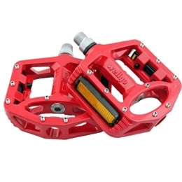 Xjp Mountain Bike Pedal Xjp Bicycle Pedals 1 Pair, Super Light Anti-Skid Folding Magnesium Alloy Bearing Pedal Road Mountain Bike Pedal (Red)
