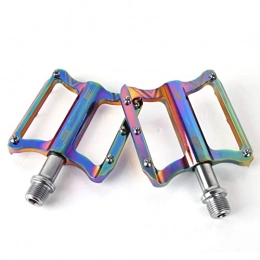 XUANAN Spares XUANAN MTB Pedals, Flat Pedals, Aluminum Alloy Bicycle Pedals, 9 / 16-Inch Chromium Molybdenum Steel Shaft, For Road Mountain BMX MTB Bike, Colorful