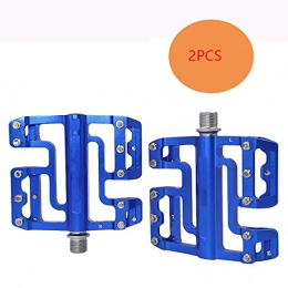 XUANX Mountain Bike Pedal XUANX Aluminum Alloy Bearing Pedal Mountain Bike Pedal Palin Pedal Wide Comfortable Bicycle Pedal, Blue