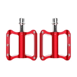 Xusports Mountain Bike Pedal Xusports Bicycle Pedal 9 / 16 inch Bicycle Pedal Mountain Bike Palin Bearing Pedal Road Bike Aluminum Pedal Bicycle Accessories, Red