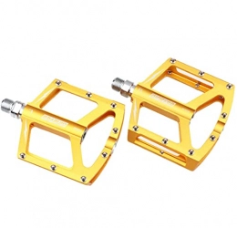 Xusports Spares Xusports Bicycle Pedals, 9 / 16 Inch Bicycle Pedals Sealed Bearing Aluminum Alloy Mountain Bike Pedals Outdoor Riding Accessories, Gold