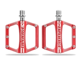 Xusports Spares Xusports Bicycle Pedals, 9 / 16 Inch Pedal Aluminum Alloy Mountain Bike Pedals Are Sealed, Non-Slip And Durable, Suitable for BMX Road Bikes And Trekking Bikes, Red