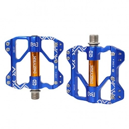 XXZ Spares XXZ Mountain Bike Pedals, 3 Bearing Composite 9 / 16 Bicycle Pedals High-Strength Non-Slip Surface for Road BMX MTB Fixie Bikes flat Bike Alloy, Blue
