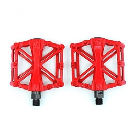 XYXZ Spares XYXZ Bicycle Platform Flat Pedal 1 Pair Mtb Mountain Bicycle Cycling Aluminum Alloy Ultra-Light Anti-Skid Pedals (Color : Red)